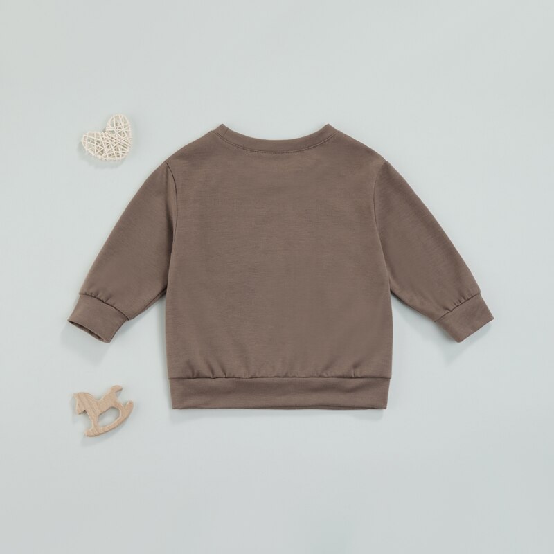 Toddler Solid Letter Print  Pullover