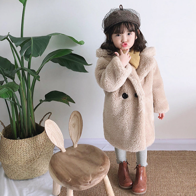 Big Kids Fur Coat In Autumn And Winter Coat